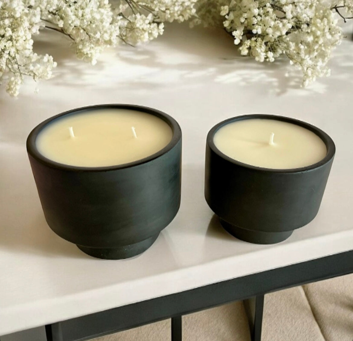 Luxe Black set (2 candles)