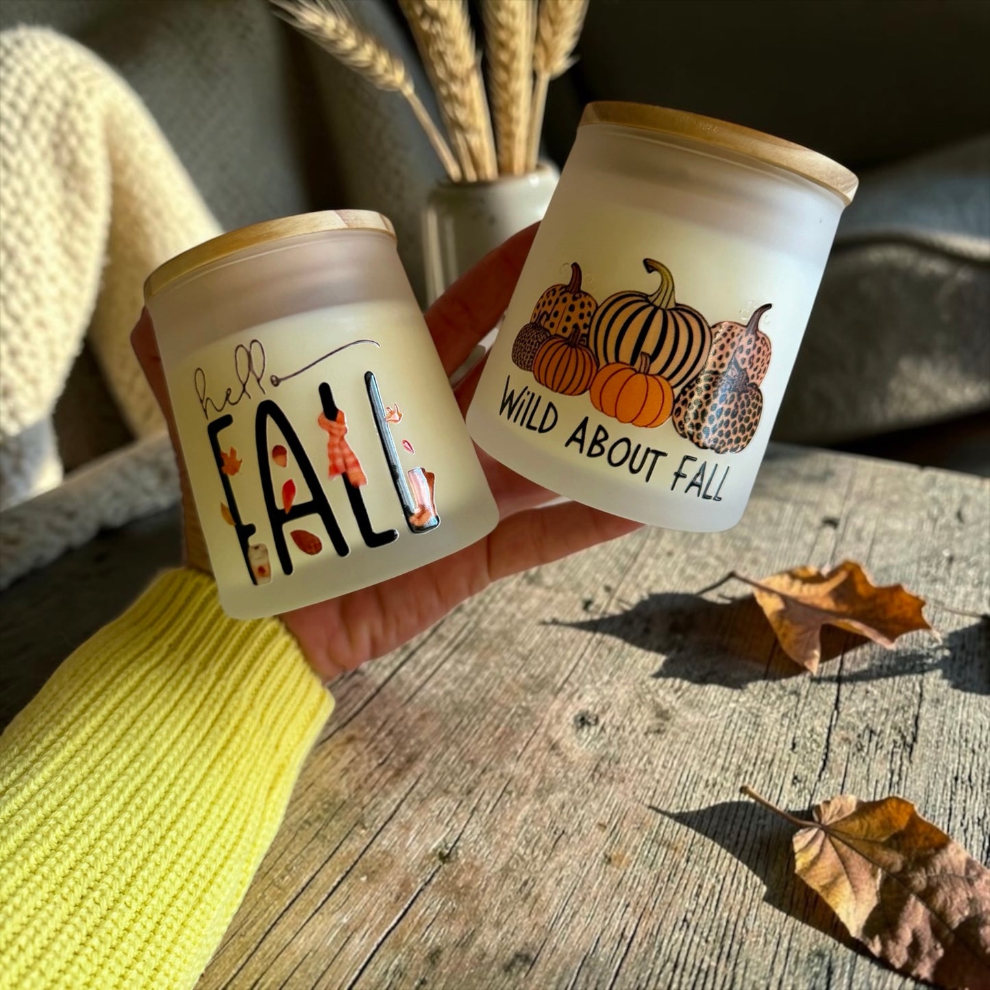 Set of 2 fall candles