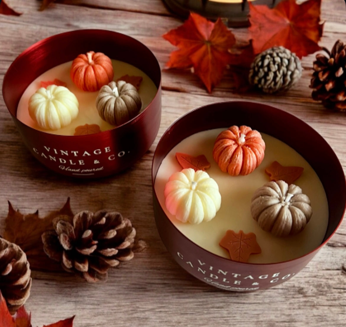 Three pumpkins