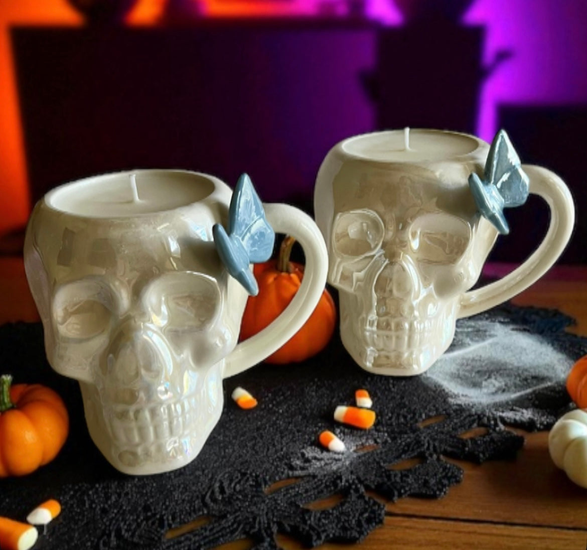 Skull with butterfly