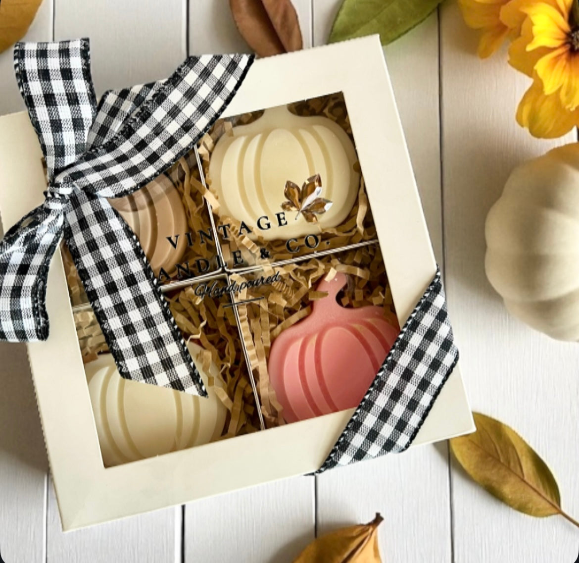 Three color pumpkin wax melts set