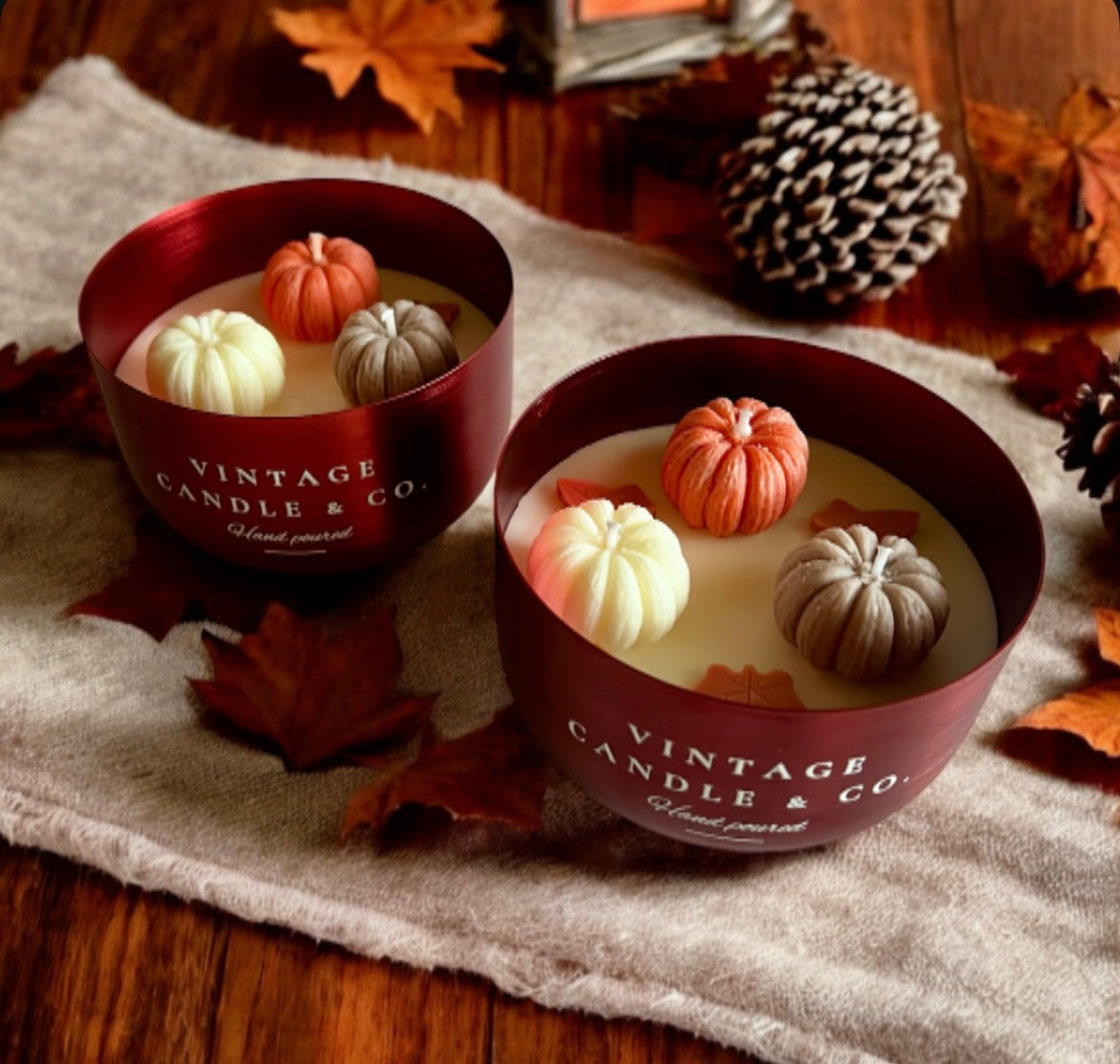 Three pumpkins
