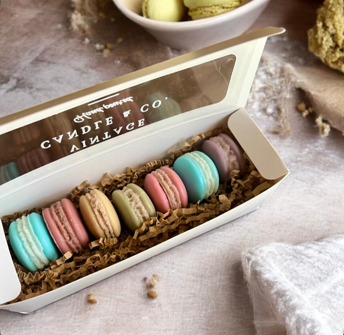 Handcrafted Assorted Set of 7 Macaroon Soaps