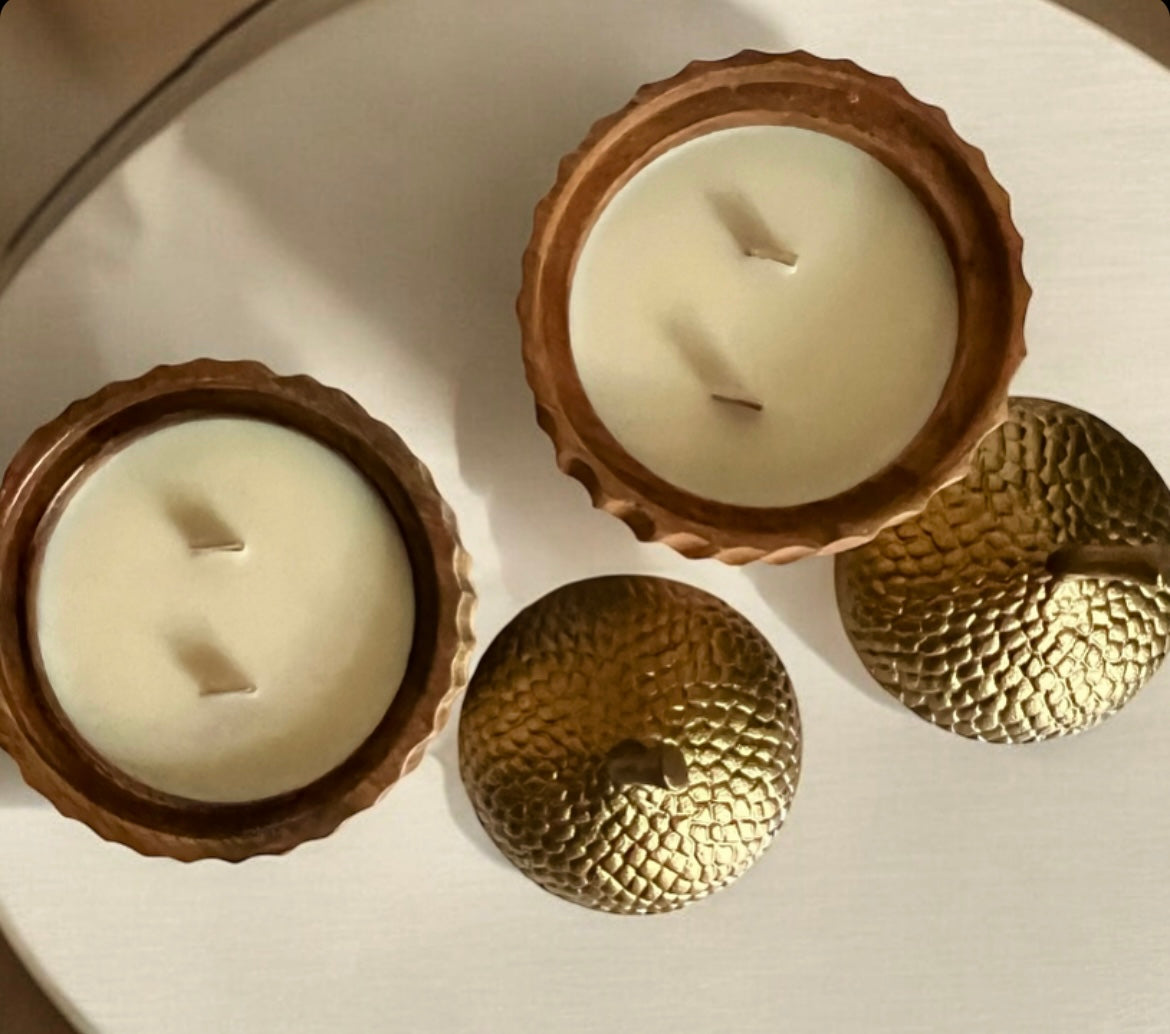 Wooden acorn with lid