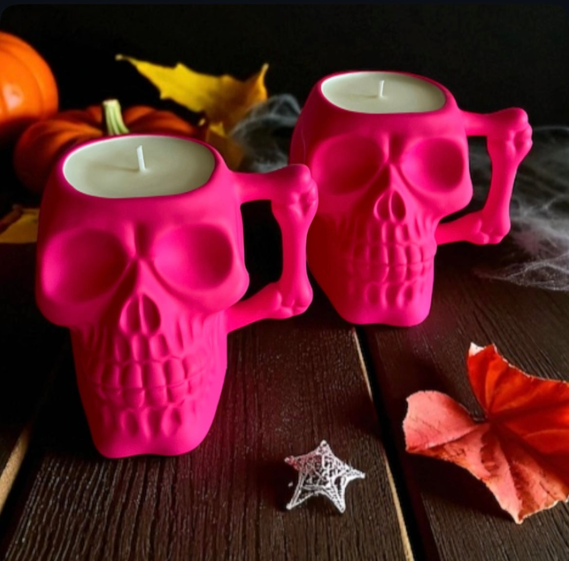 Hot pink skull