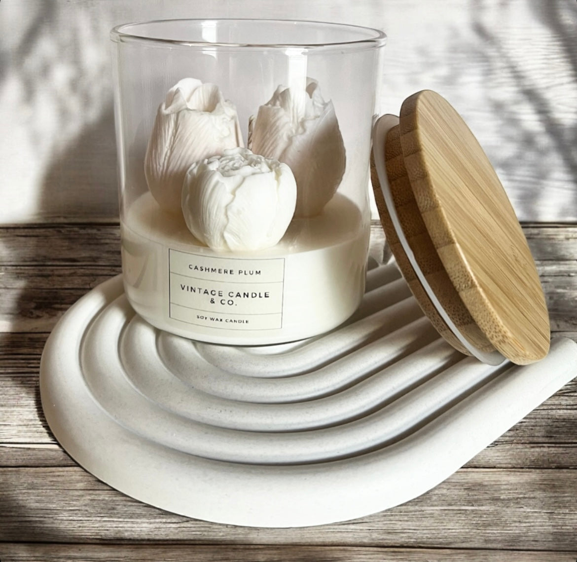 Candle + rainbow tray set.