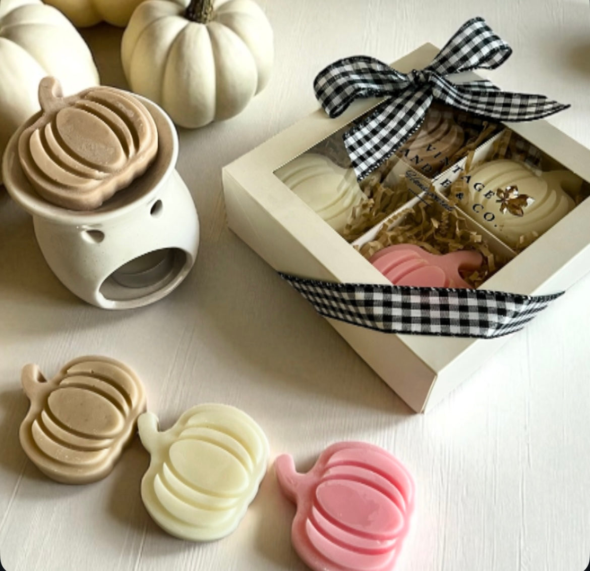 Three color pumpkin wax melts set