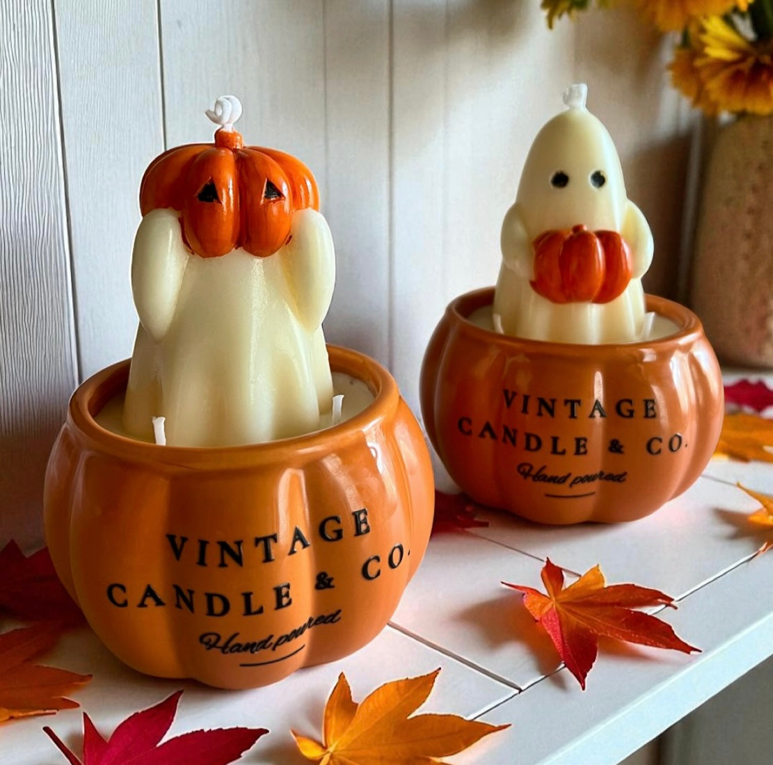 Ghost in a pumpkin duo