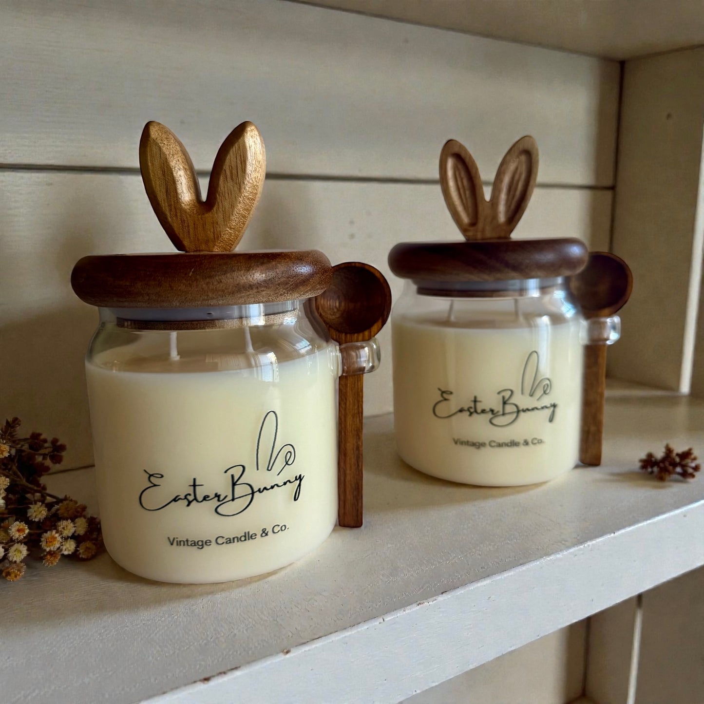 Rustic Easter bunny with lid