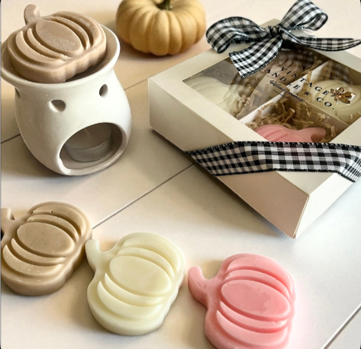 Three color pumpkin wax melts set