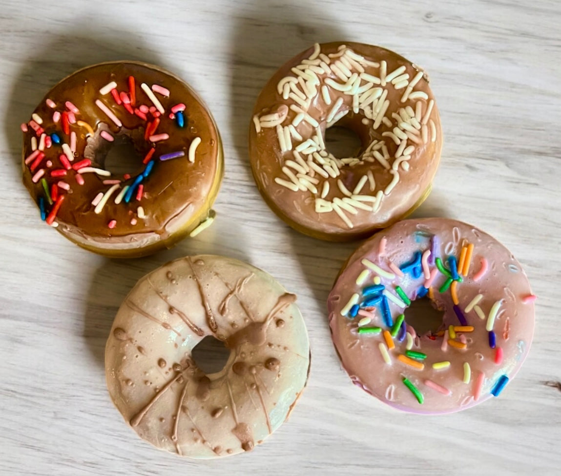 Handcrafted Assorted Set of 4 Donuts Soaps