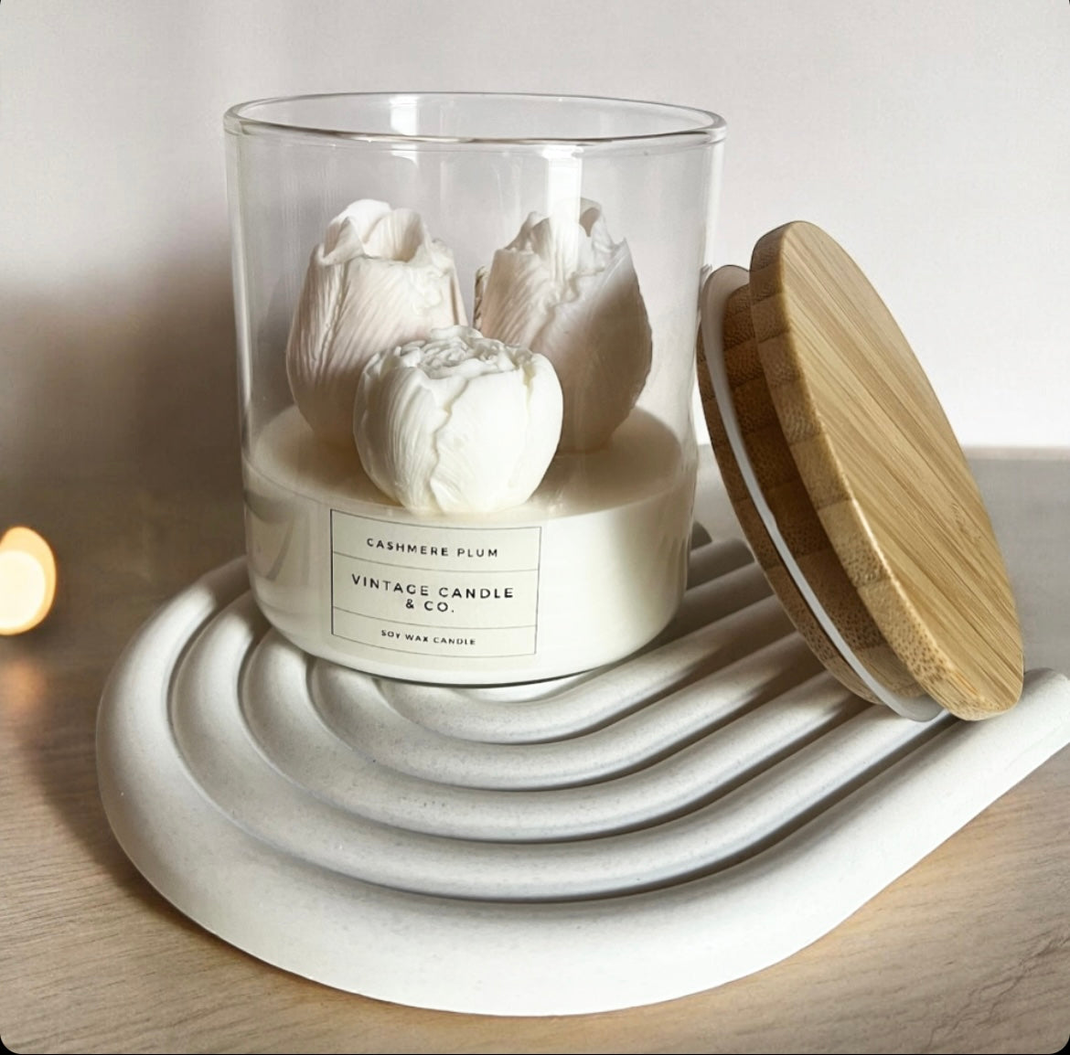 Candle + rainbow tray set.