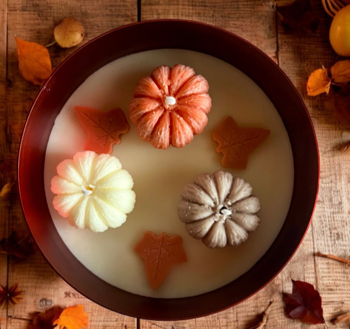 Three pumpkins