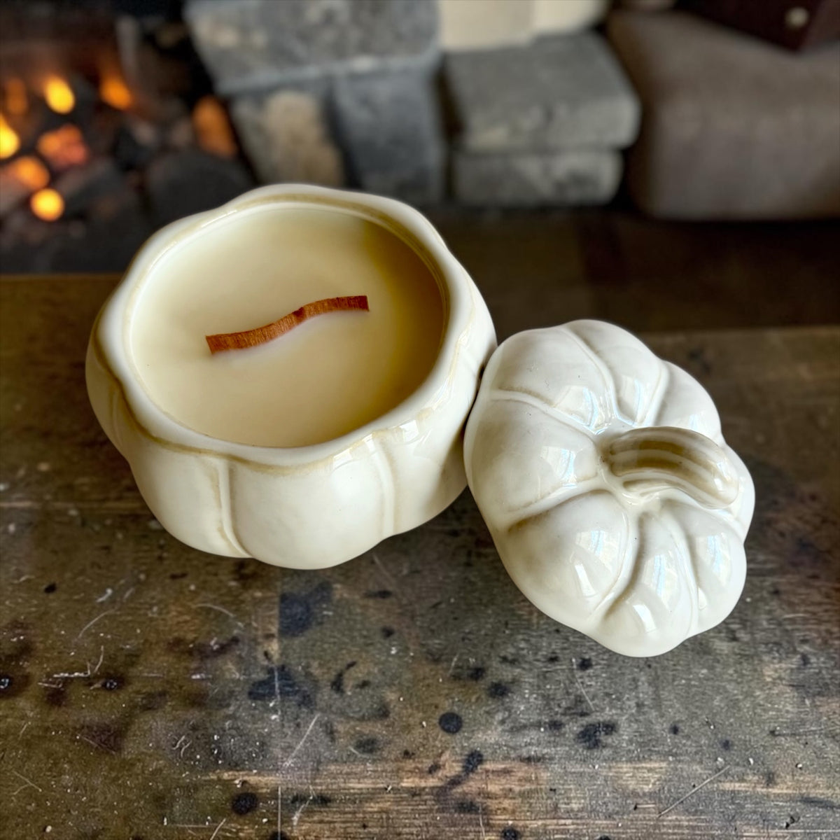 White pumpkin with lid