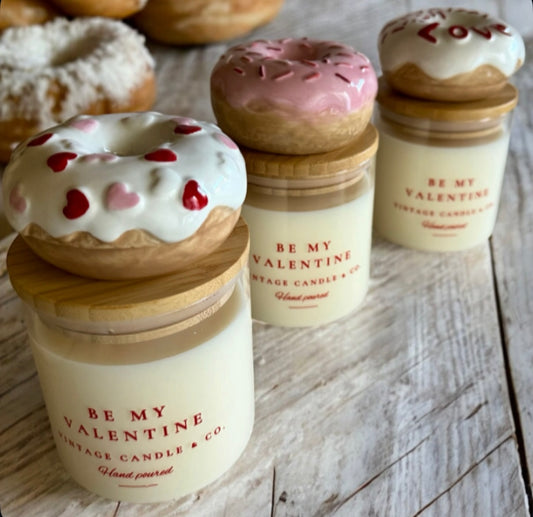 Valentine”s donut candle