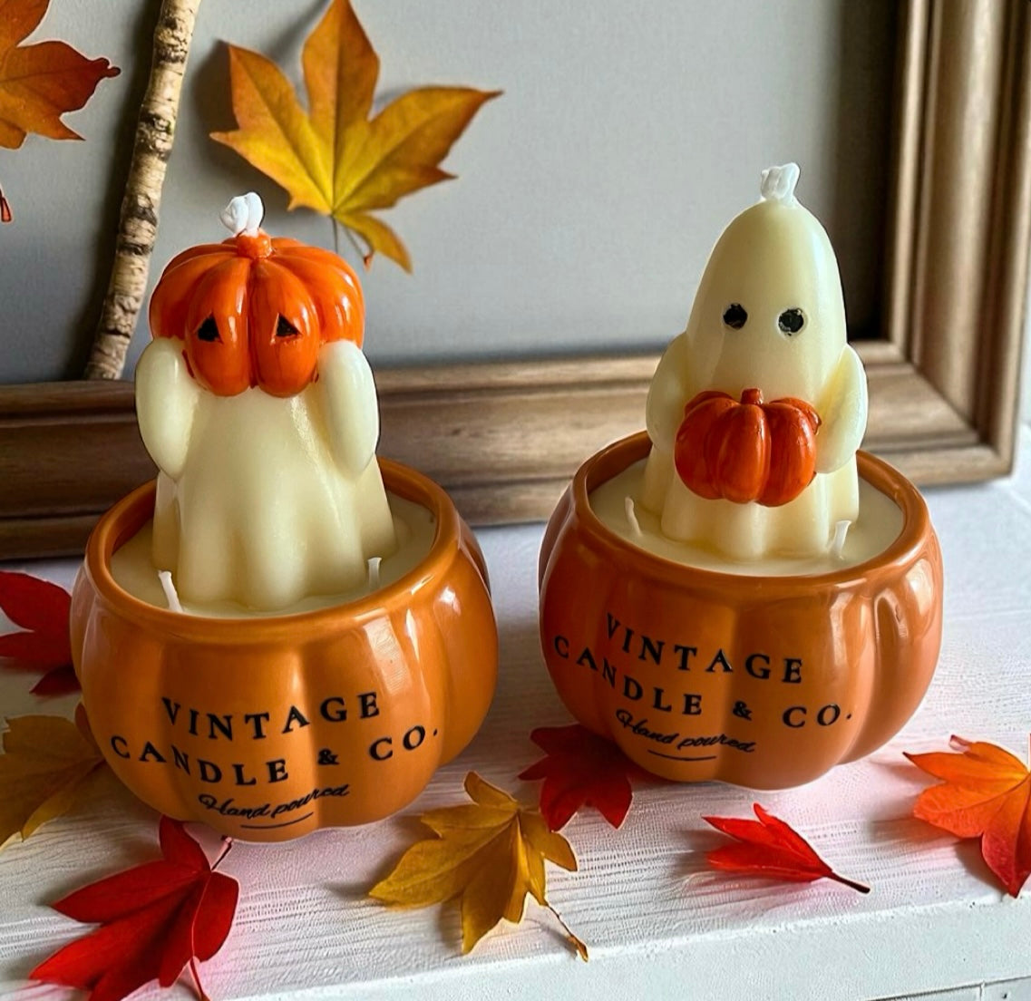 Ghost in a pumpkin duo