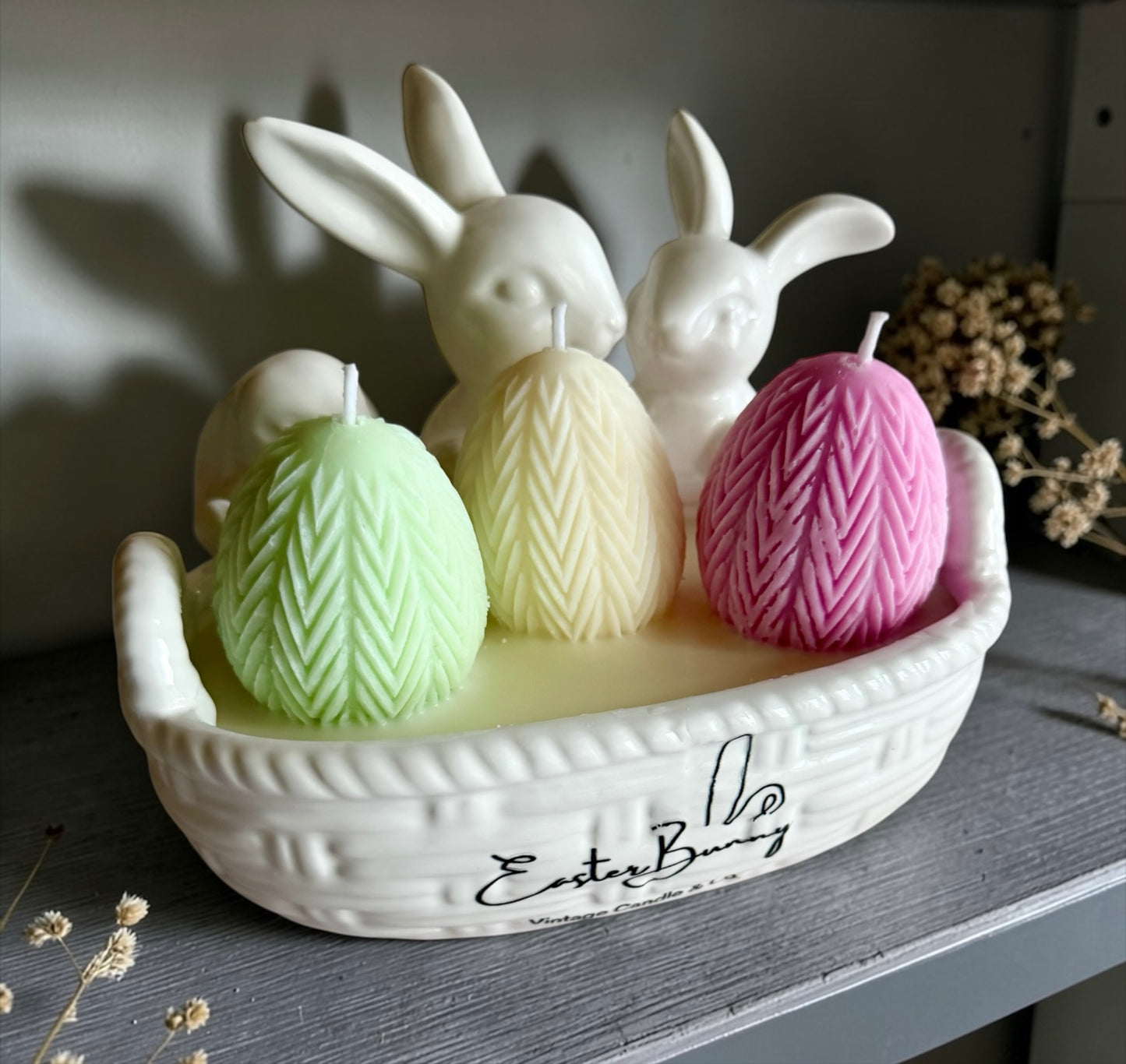 Easter basket with eggs