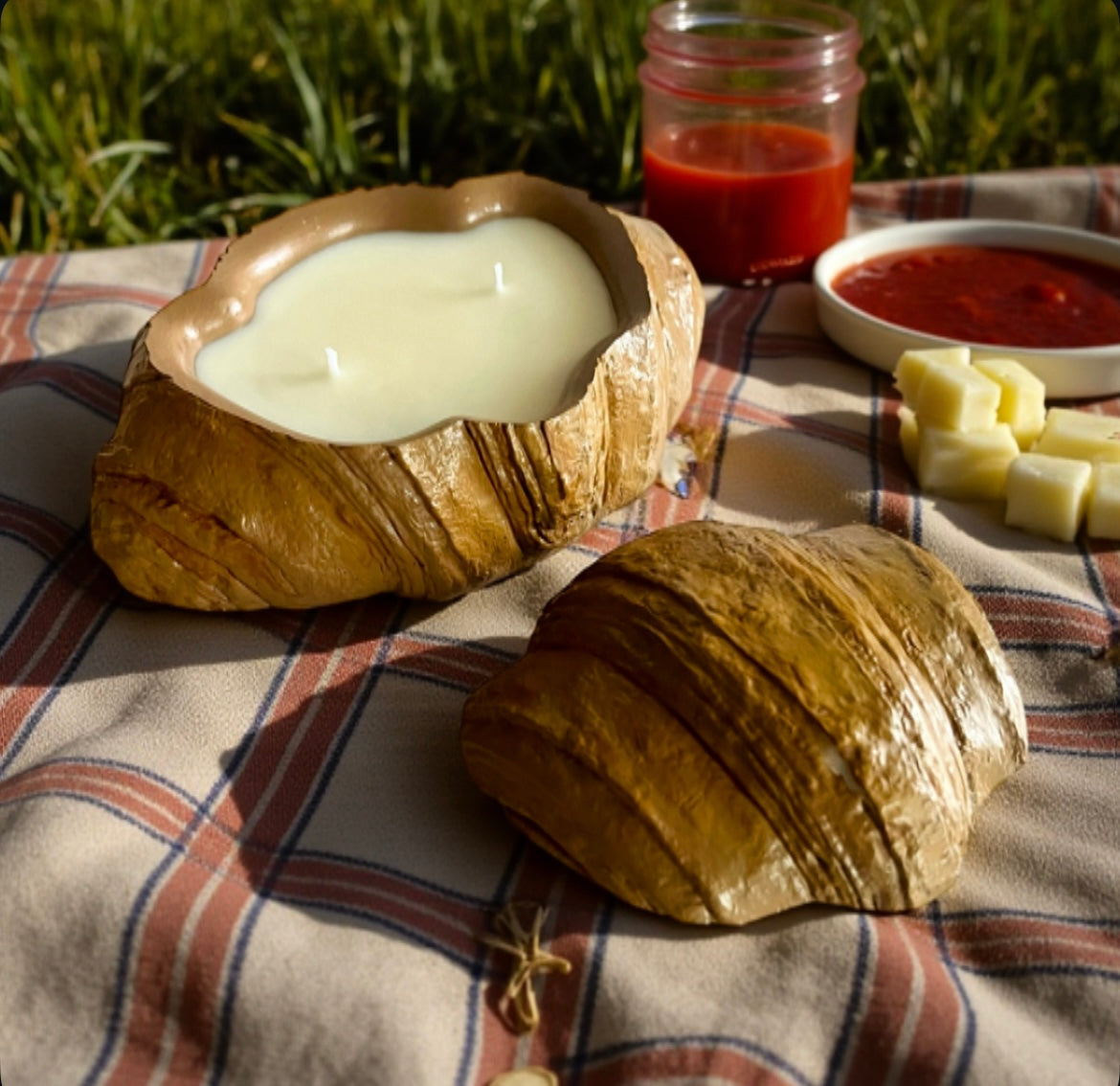 French croissant with lid