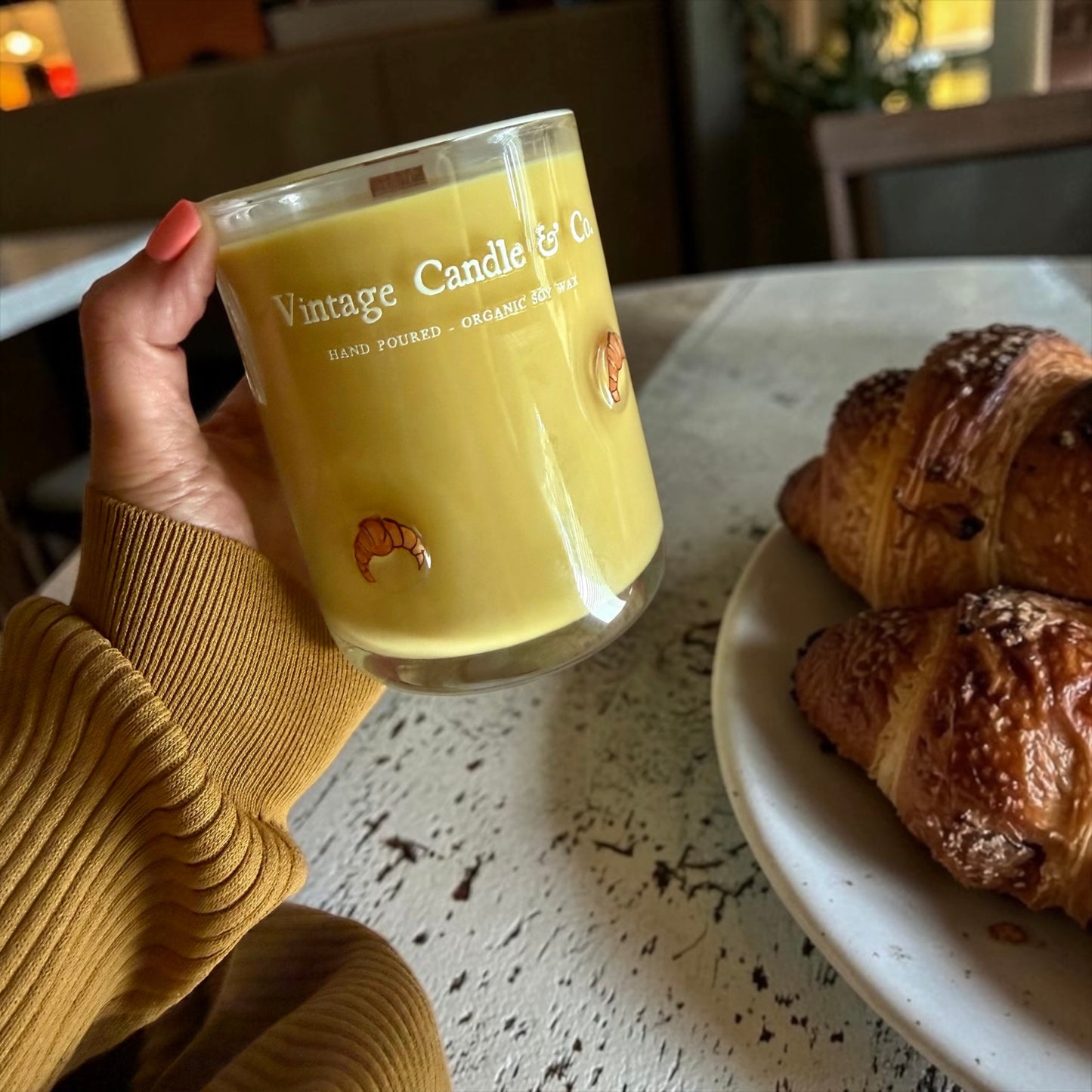 Warm croissants
