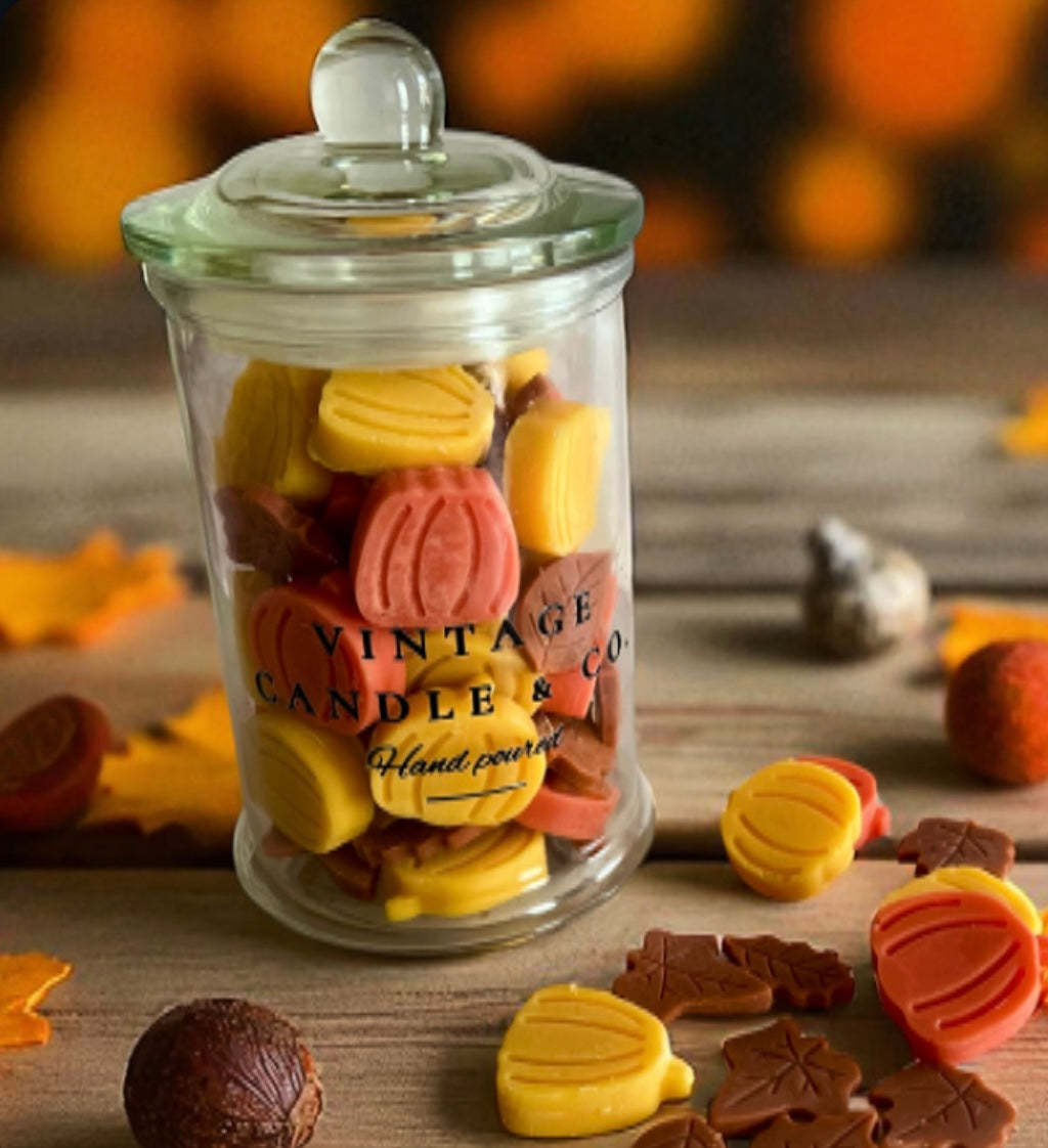 Wax melts in a jar with lid