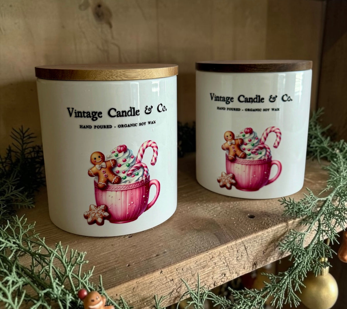 Sweet & Cute Christmas Candle with Wooden Lid
