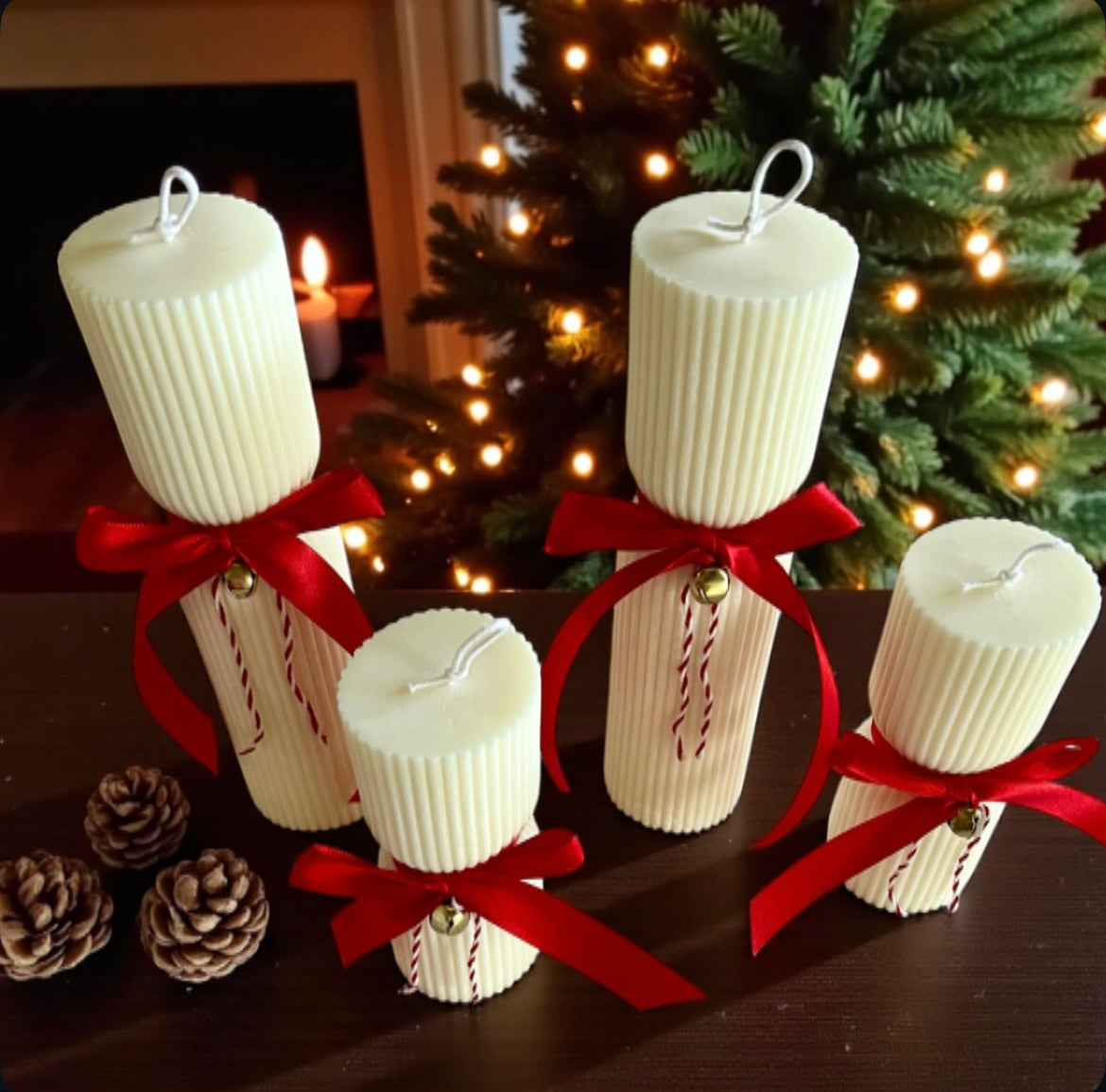 Set of 4 pillar candles