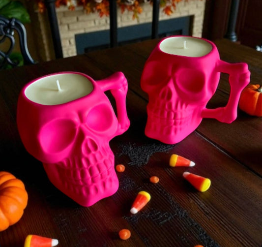 Hot pink skull