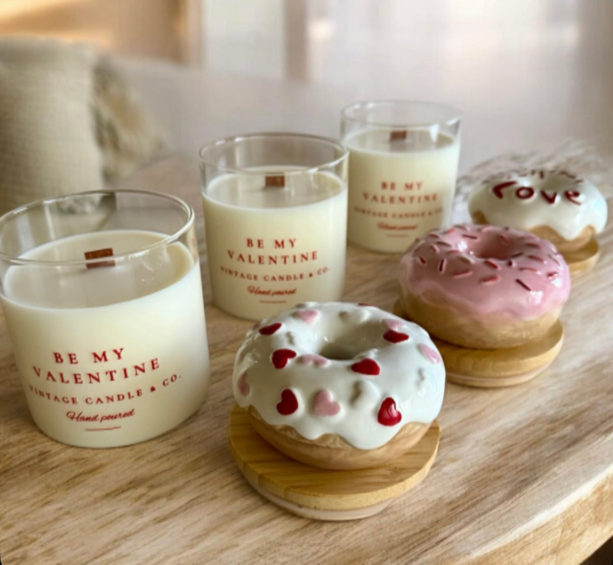 Valentine”s donut candle