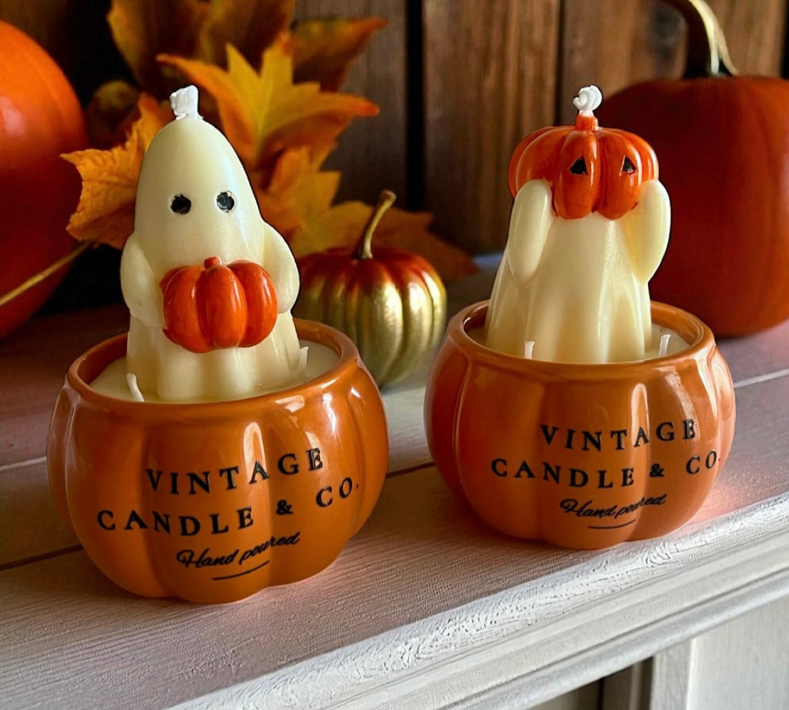 Ghost in a pumpkin duo