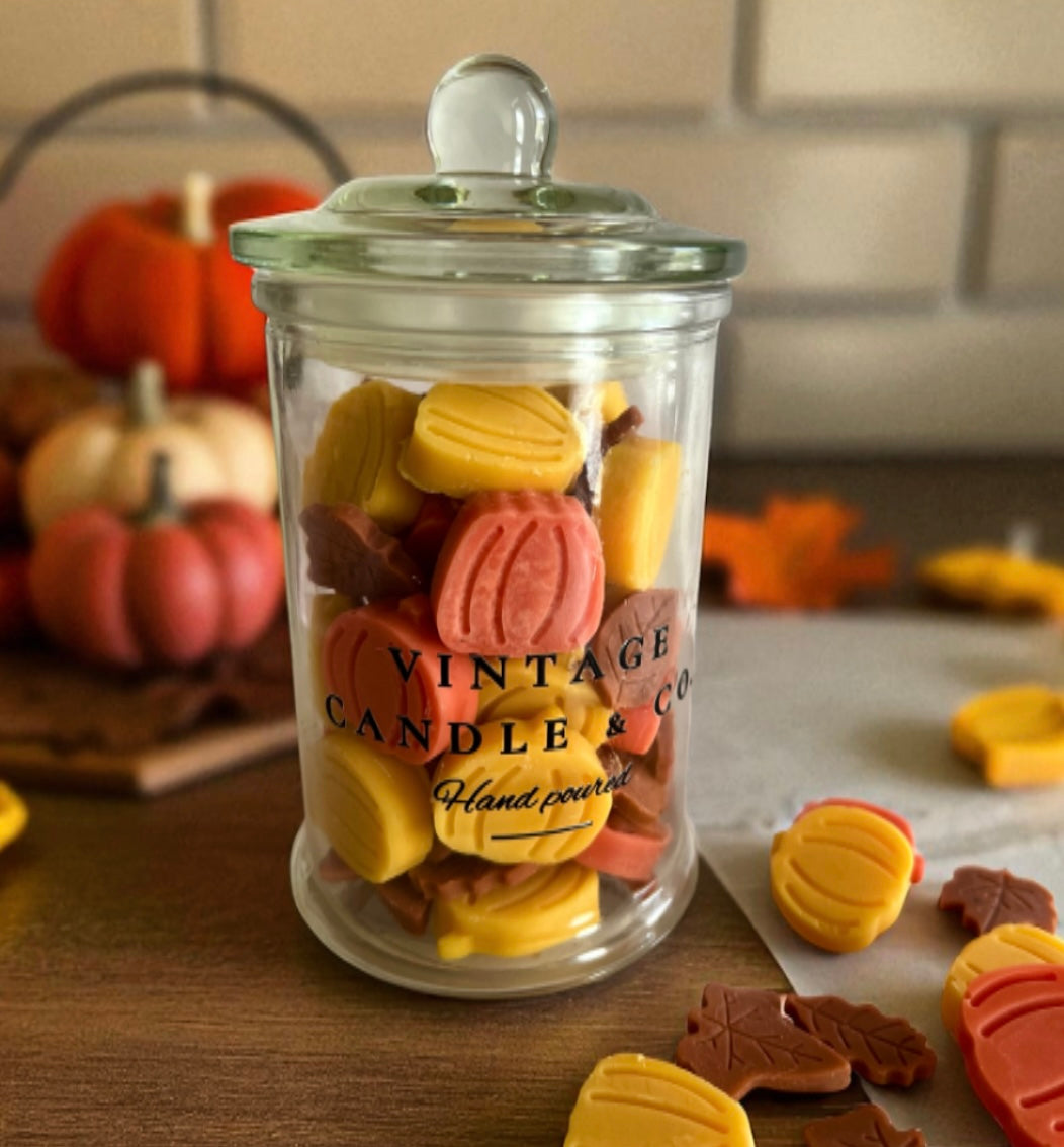Wax melts in a jar with lid