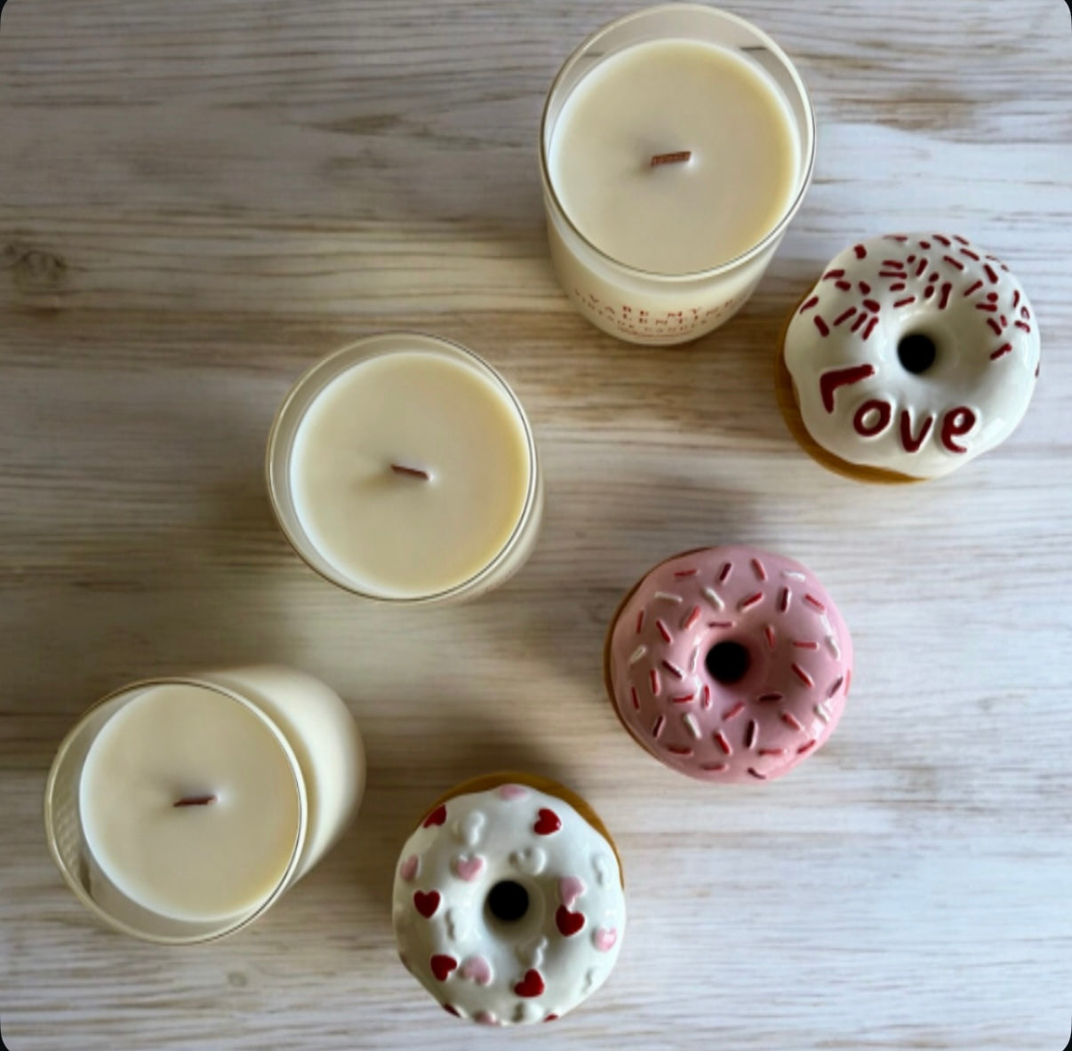 Valentine”s donut candle