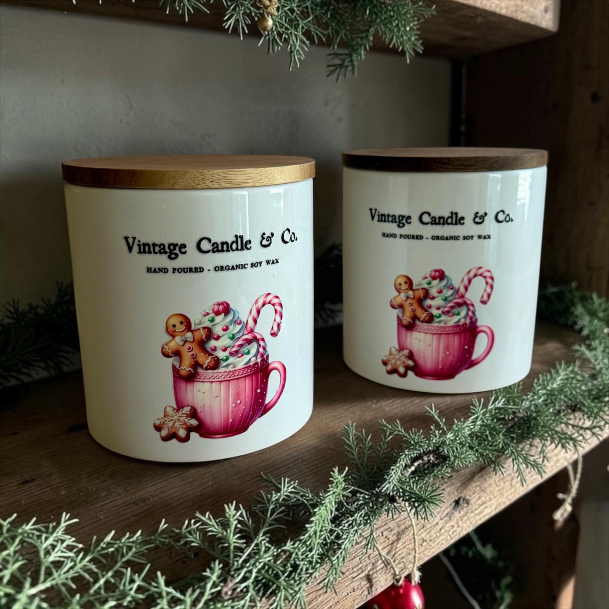 Sweet & Cute Christmas Candle with Wooden Lid
