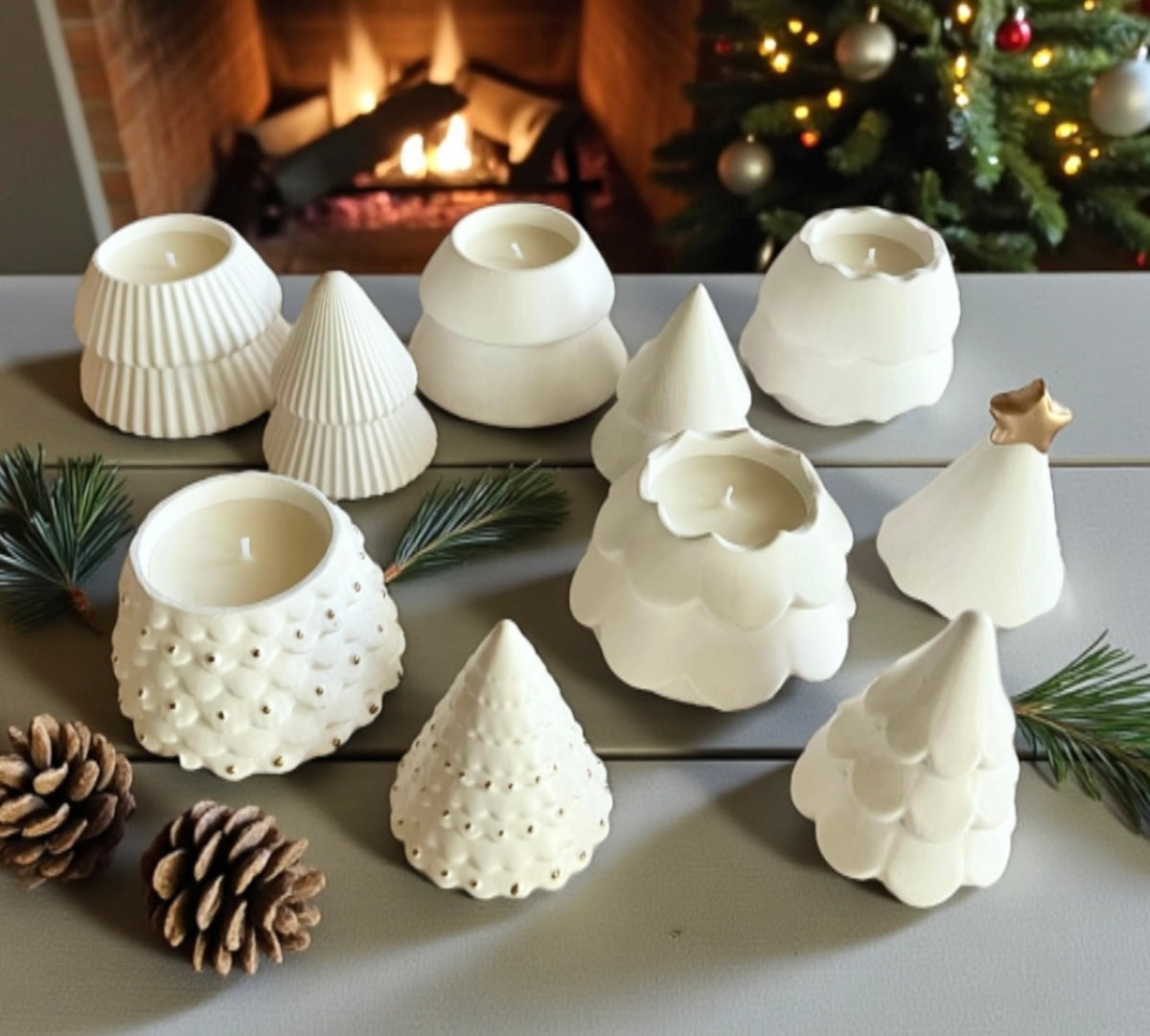 Handmade Christmas tree with lid