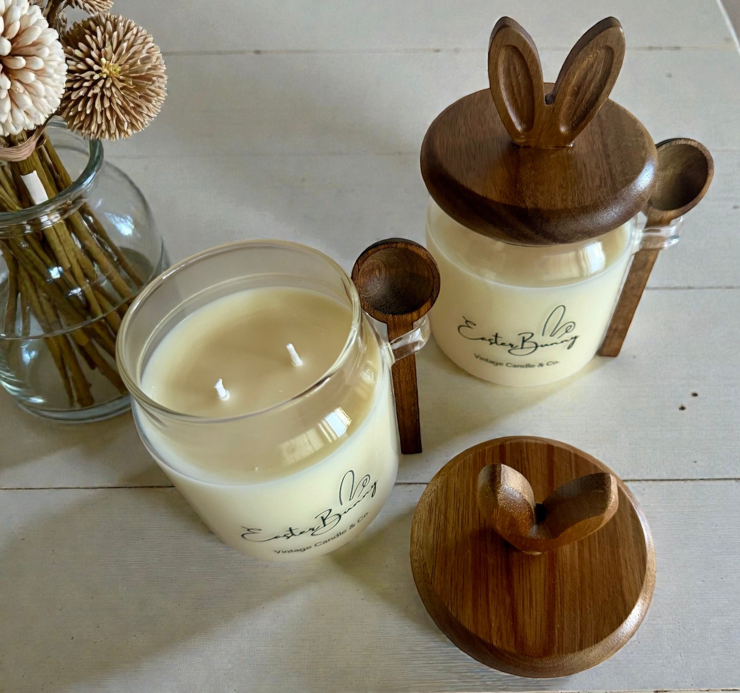 Rustic Easter bunny with lid