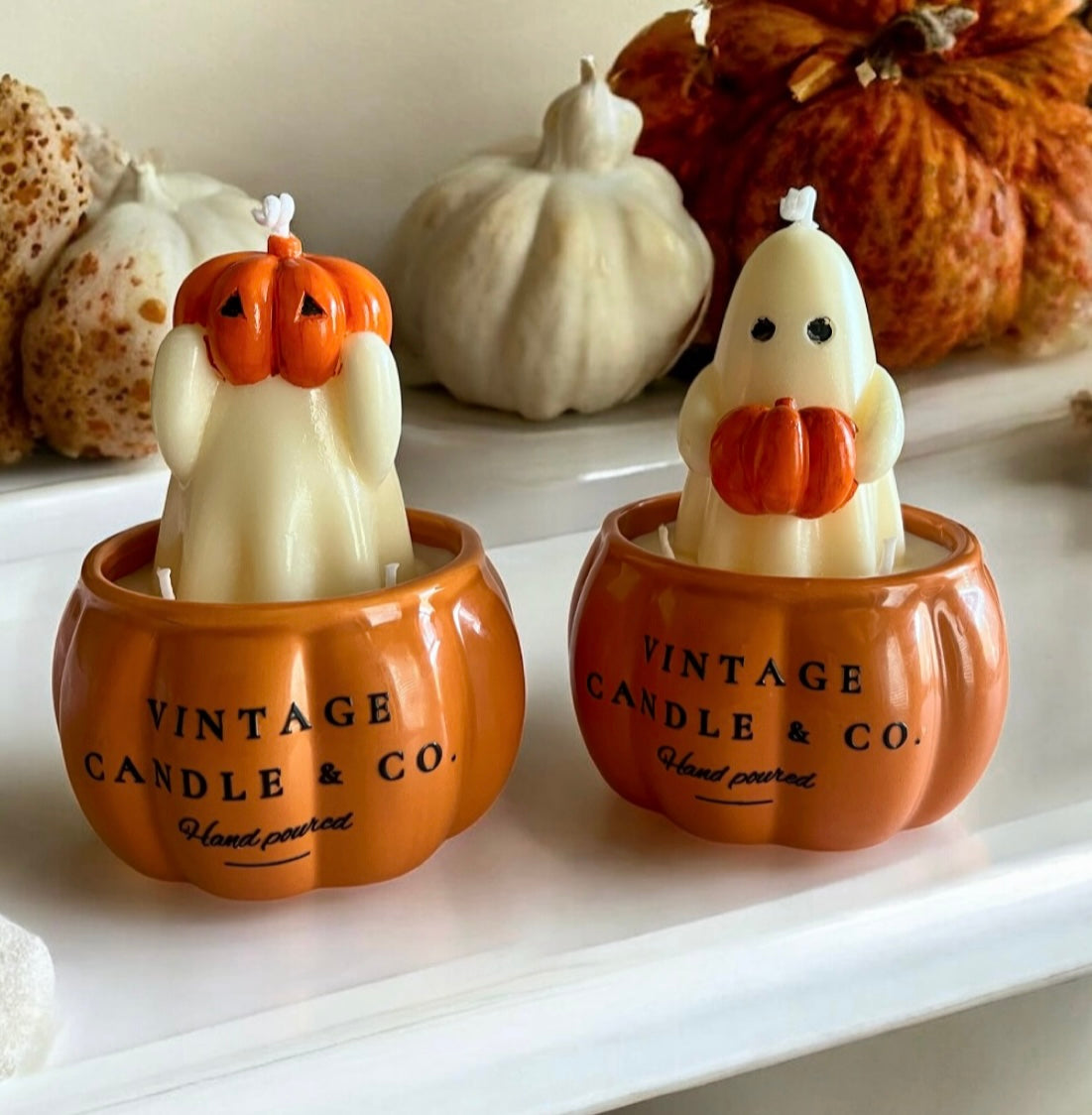 Ghost in a pumpkin duo