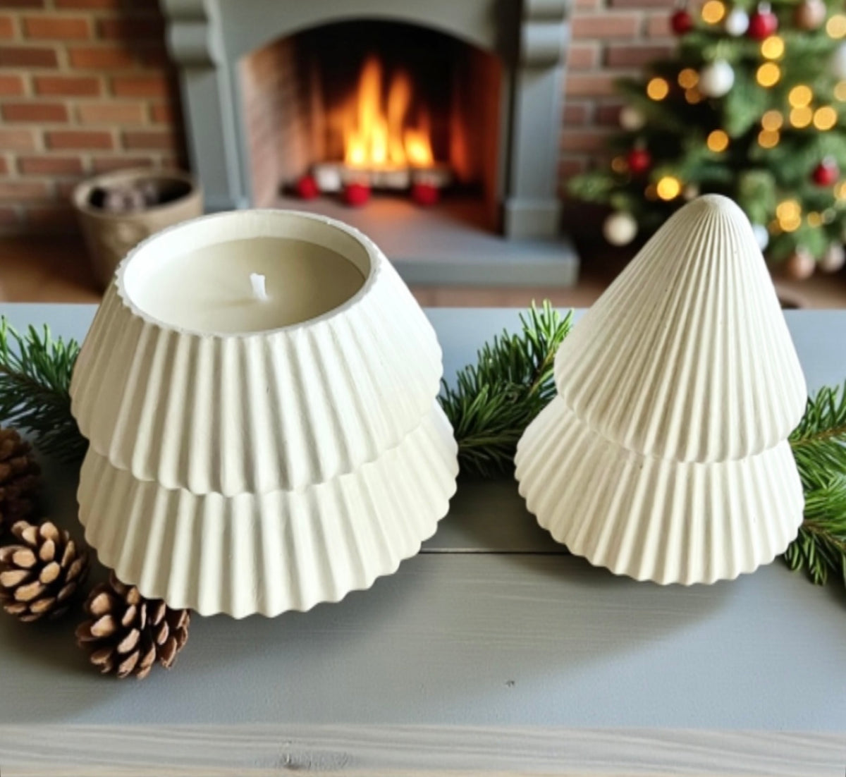 Handmade Christmas tree with lid