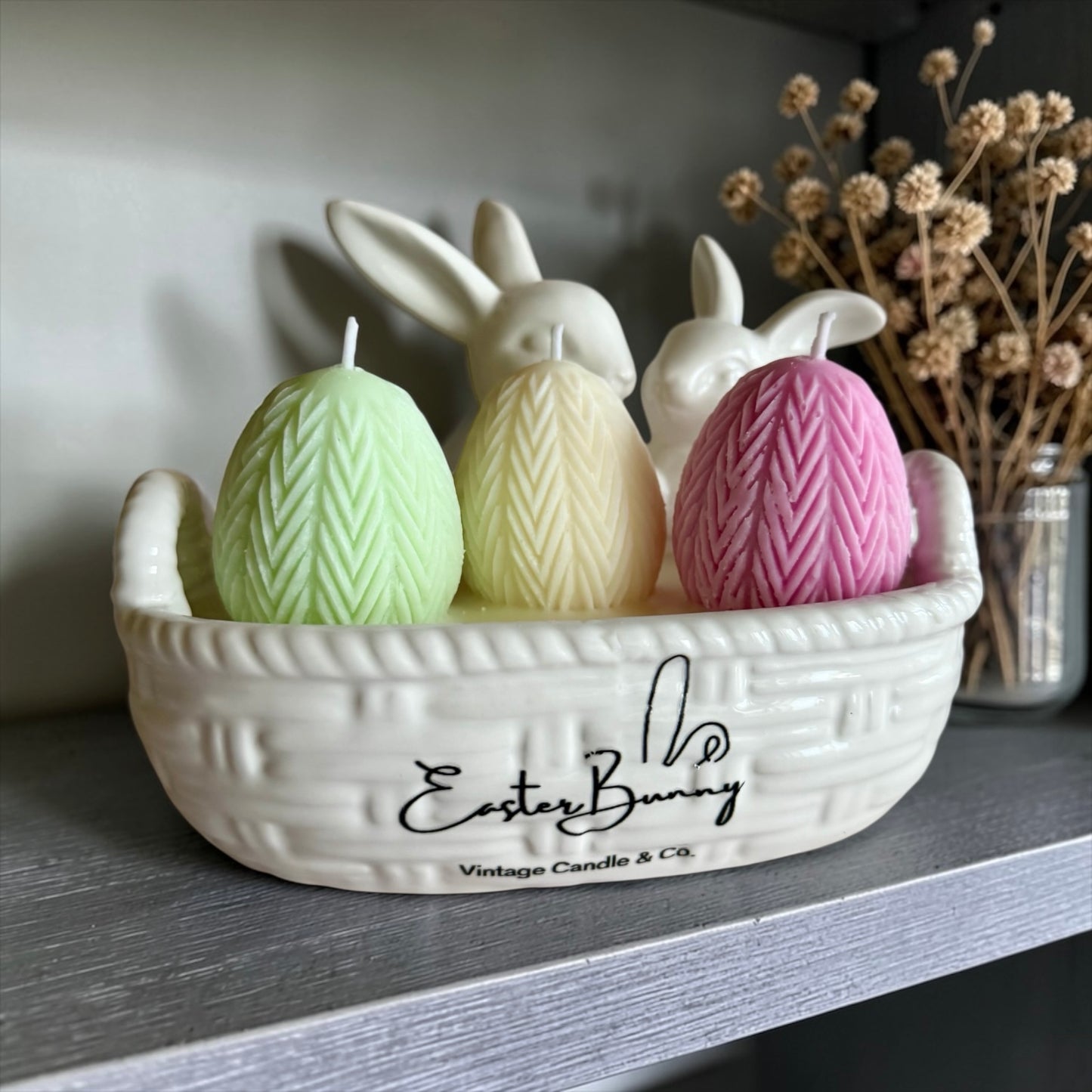 Easter basket with eggs