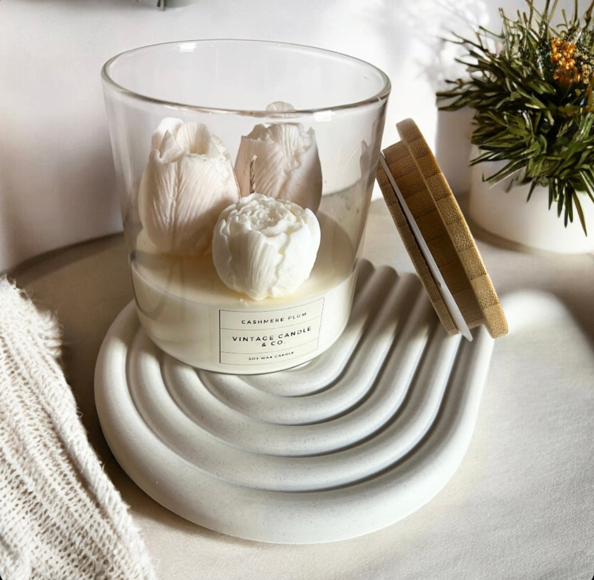 Candle + rainbow tray set.