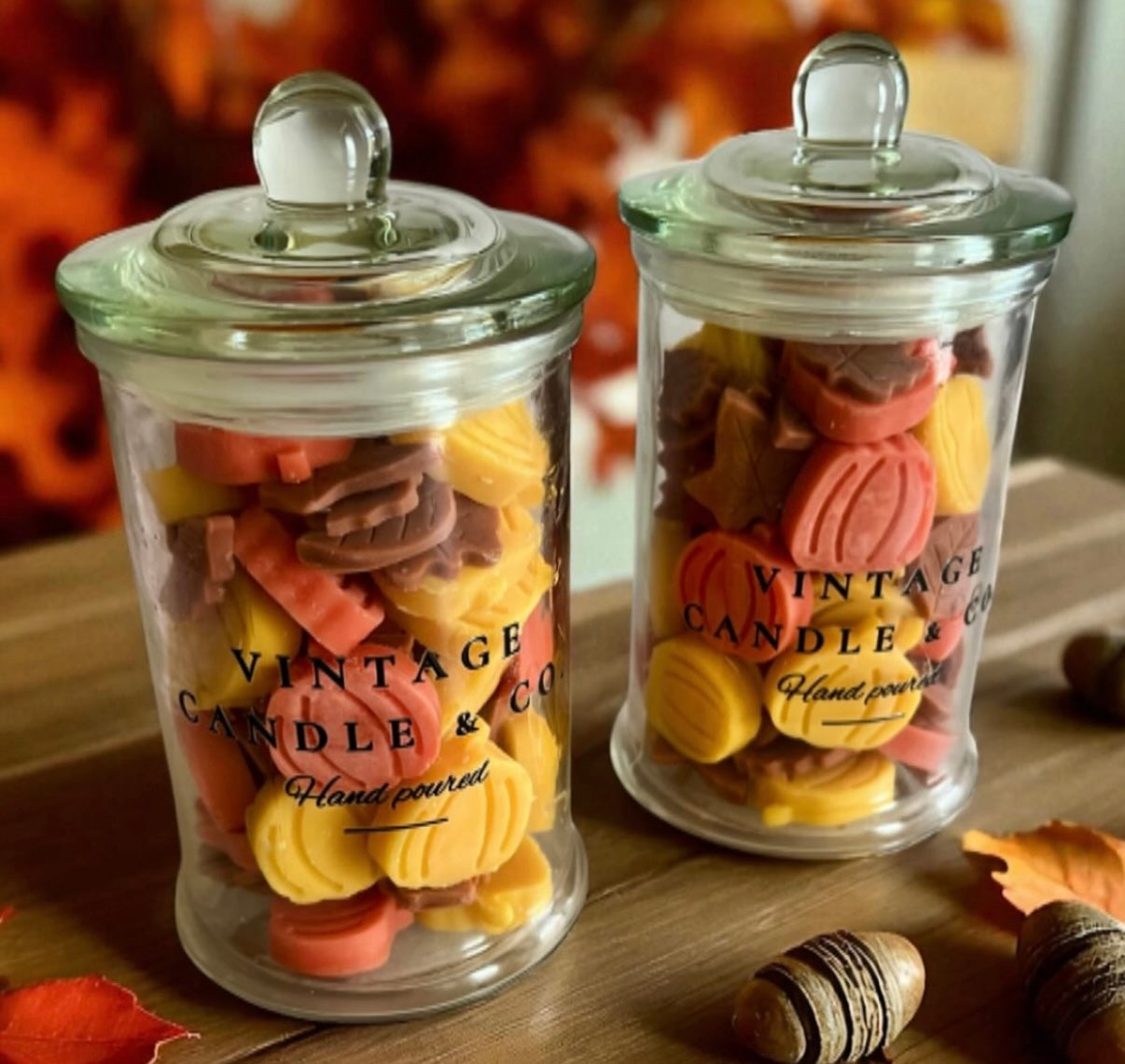 Fall wax melts in a jar