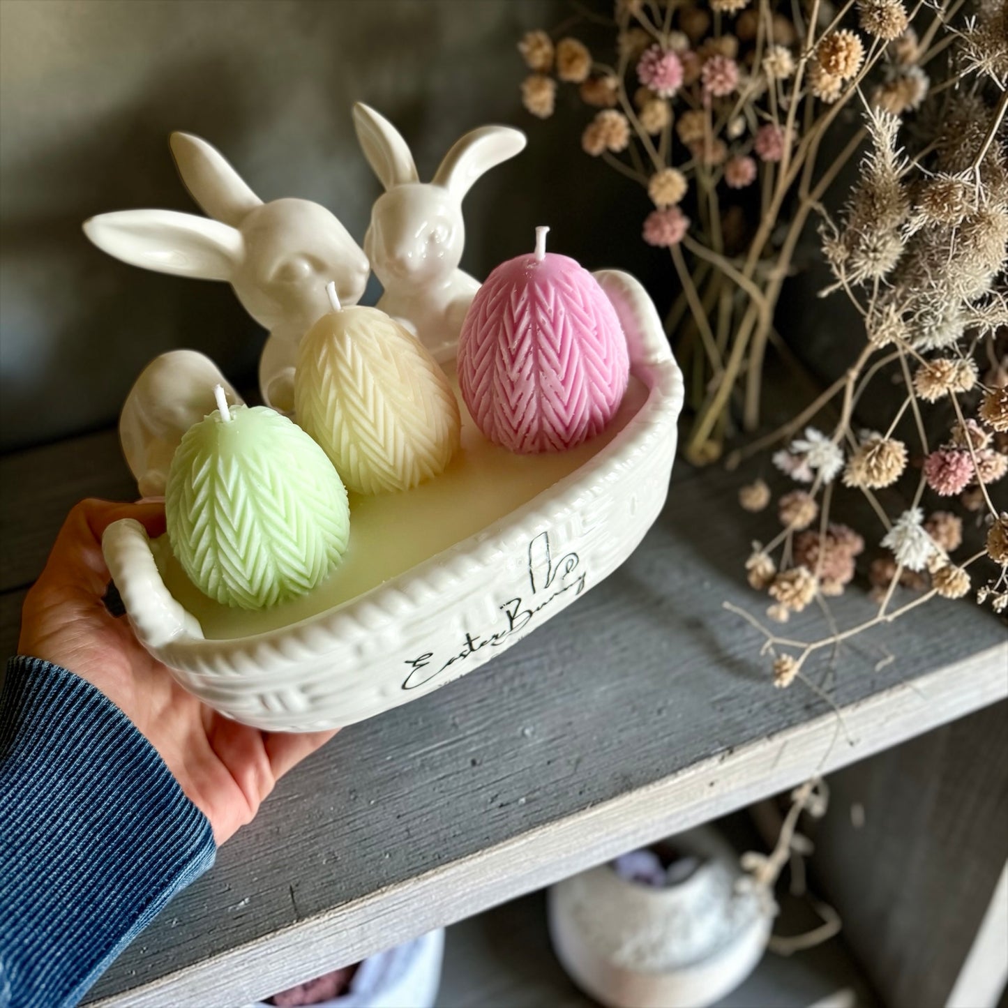 Easter basket with eggs