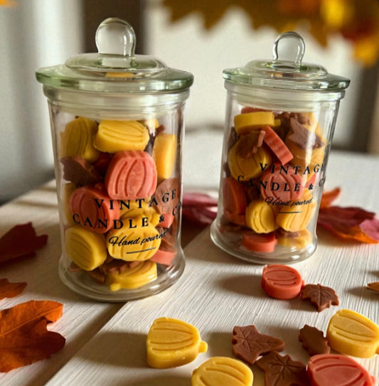 Wax melts in a jar with lid