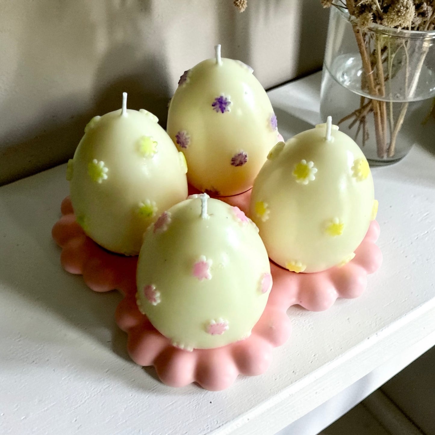 Egg Holder with 4 Candle Eggs