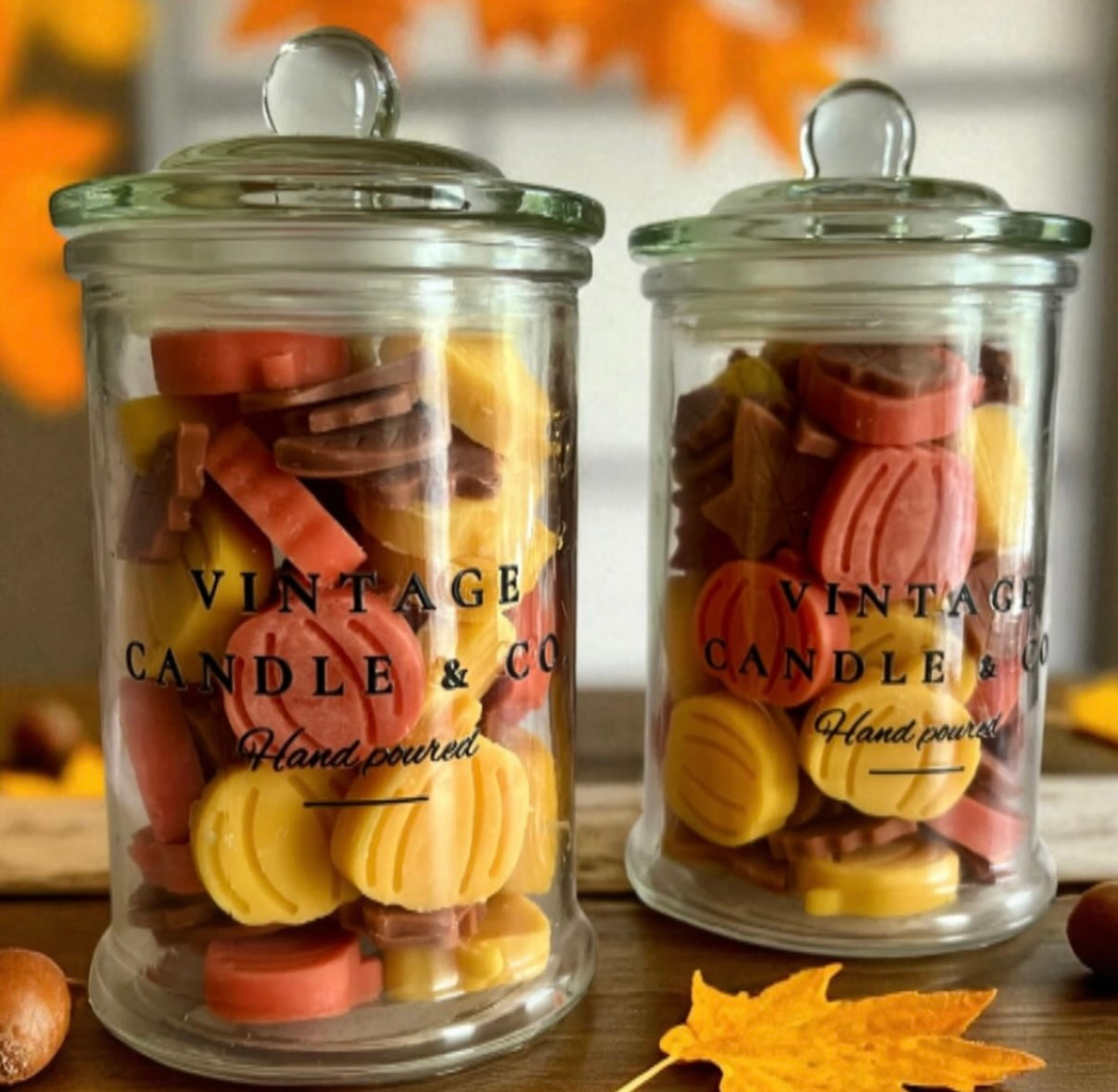 Fall wax melts in a jar
