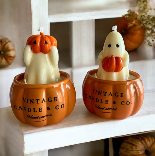 Ghost in a pumpkin duo