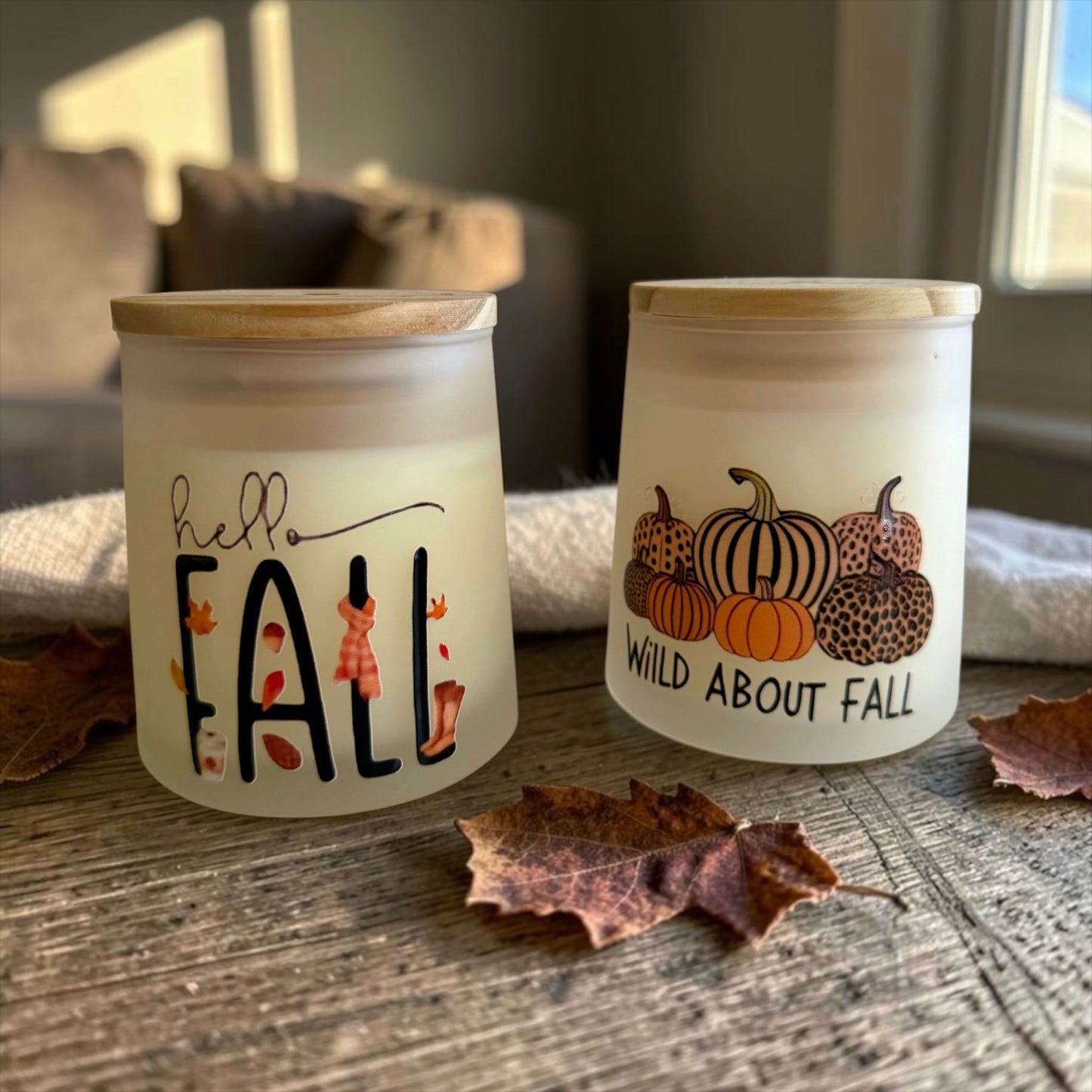 Set of 2 fall candles