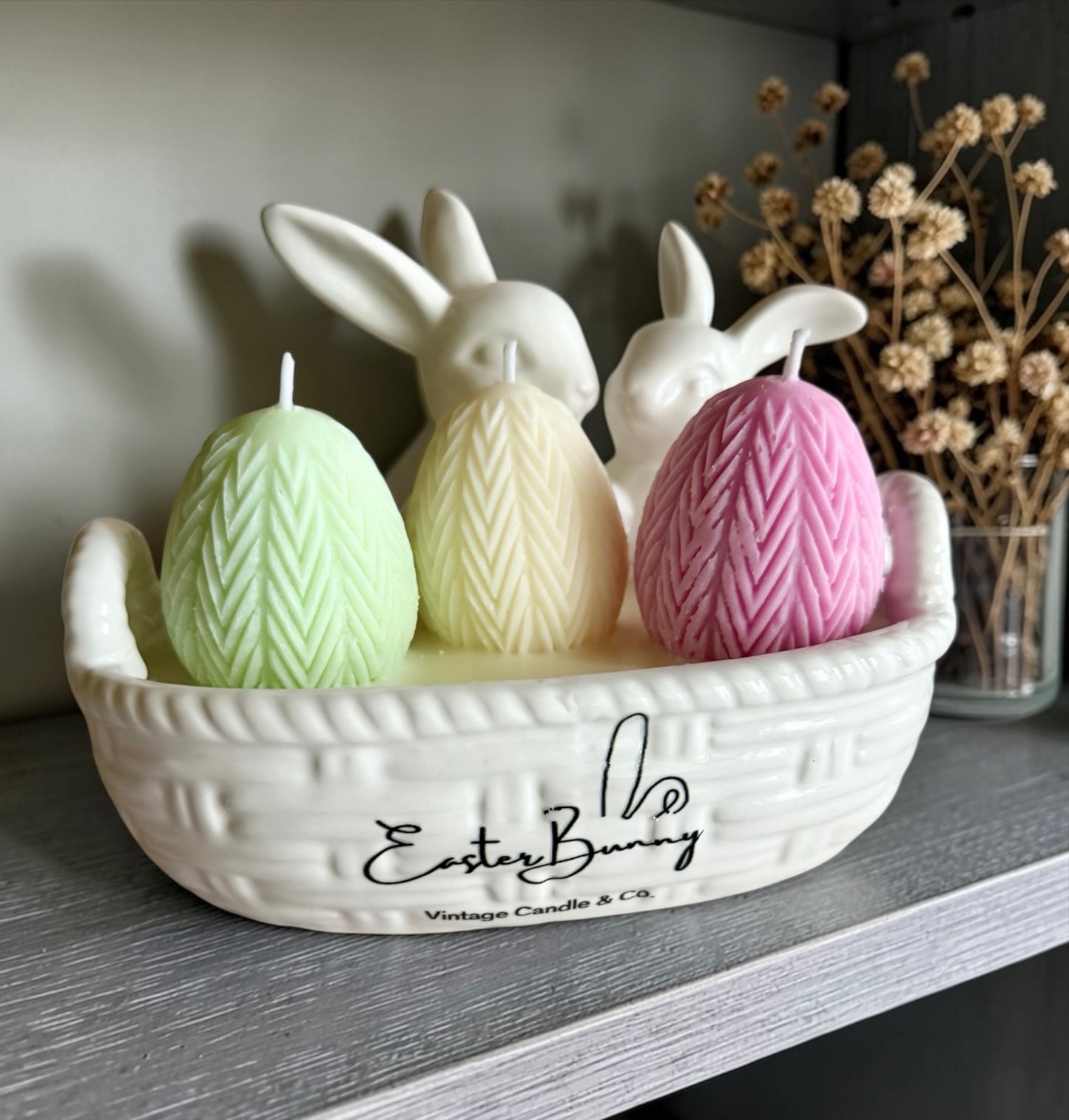 Easter basket with eggs
