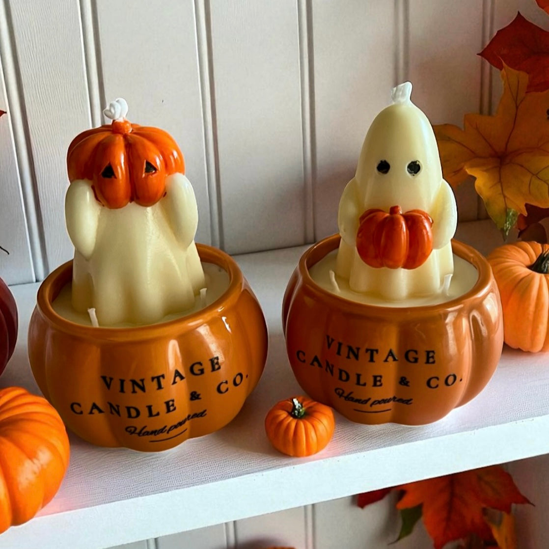 Ghost in a pumpkin duo