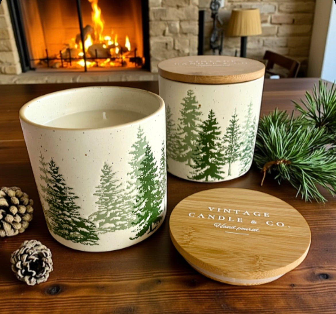 Christmas farmhouse trees