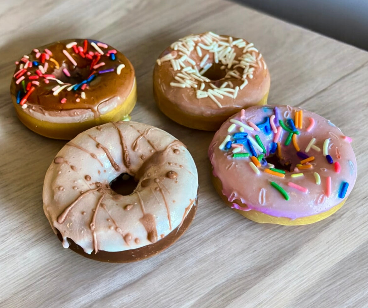Handcrafted Assorted Set of 4 Donuts Soaps