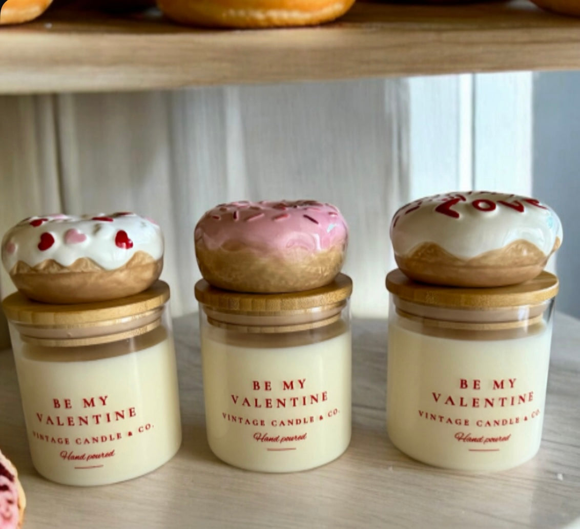 Valentine”s donut candle